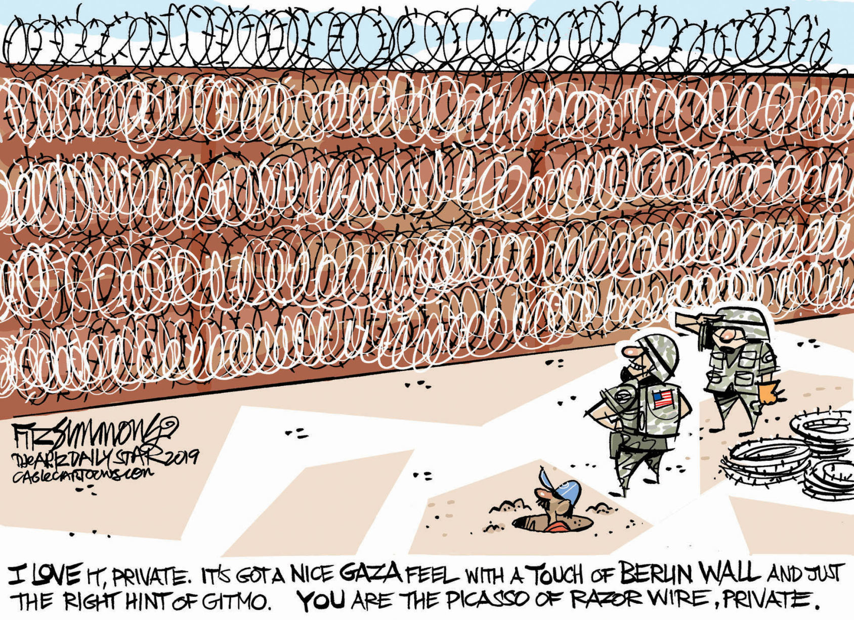 Daily Fitz Cartoon: Wall